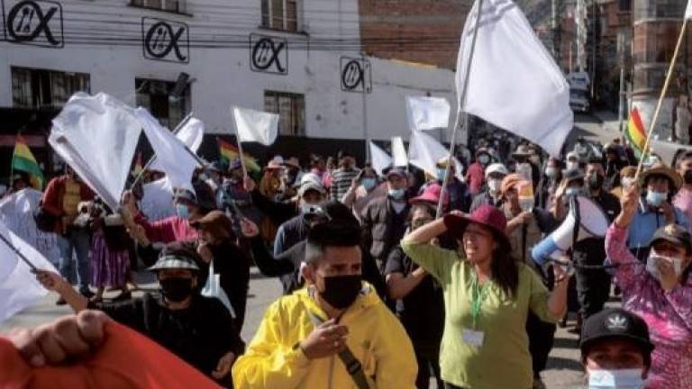 Una marcha anterior de los vecinos de la zona. paginasiete.bo