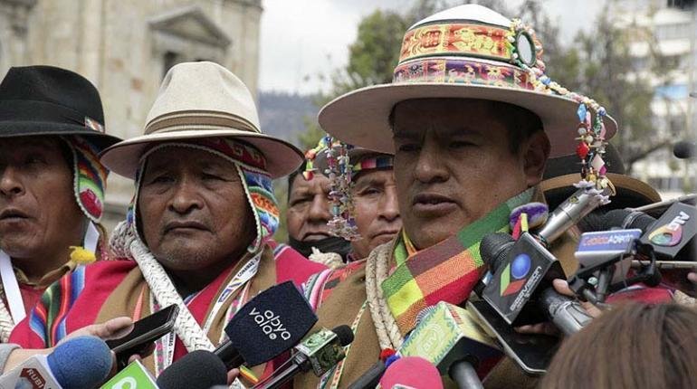 Ramiro Cucho, dirigente de Conamaq Bolivia, cuestiona la reforma judicial. | APG