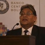 El presidente del BCB, Edwin Rojas, en una conferencia de prensa. | APG