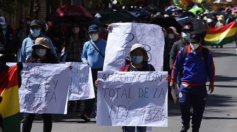 Protesta contra el proyecto de Ley de Legitimación de Ganancias Ilícitas, en 2021. | José Rocha