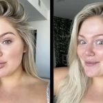 La usuaria de Tiktok, Kelly Strack -quien publica sobre maquillaje- demuestra cómo un filtro puede transformar su aspecto